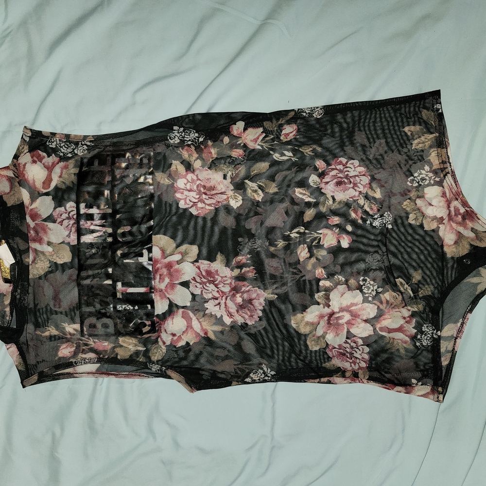 Floral Mesh Sleeveless Top
